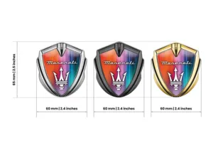 Maserati Emblema Fender Badge Aspetto Corse Splendente